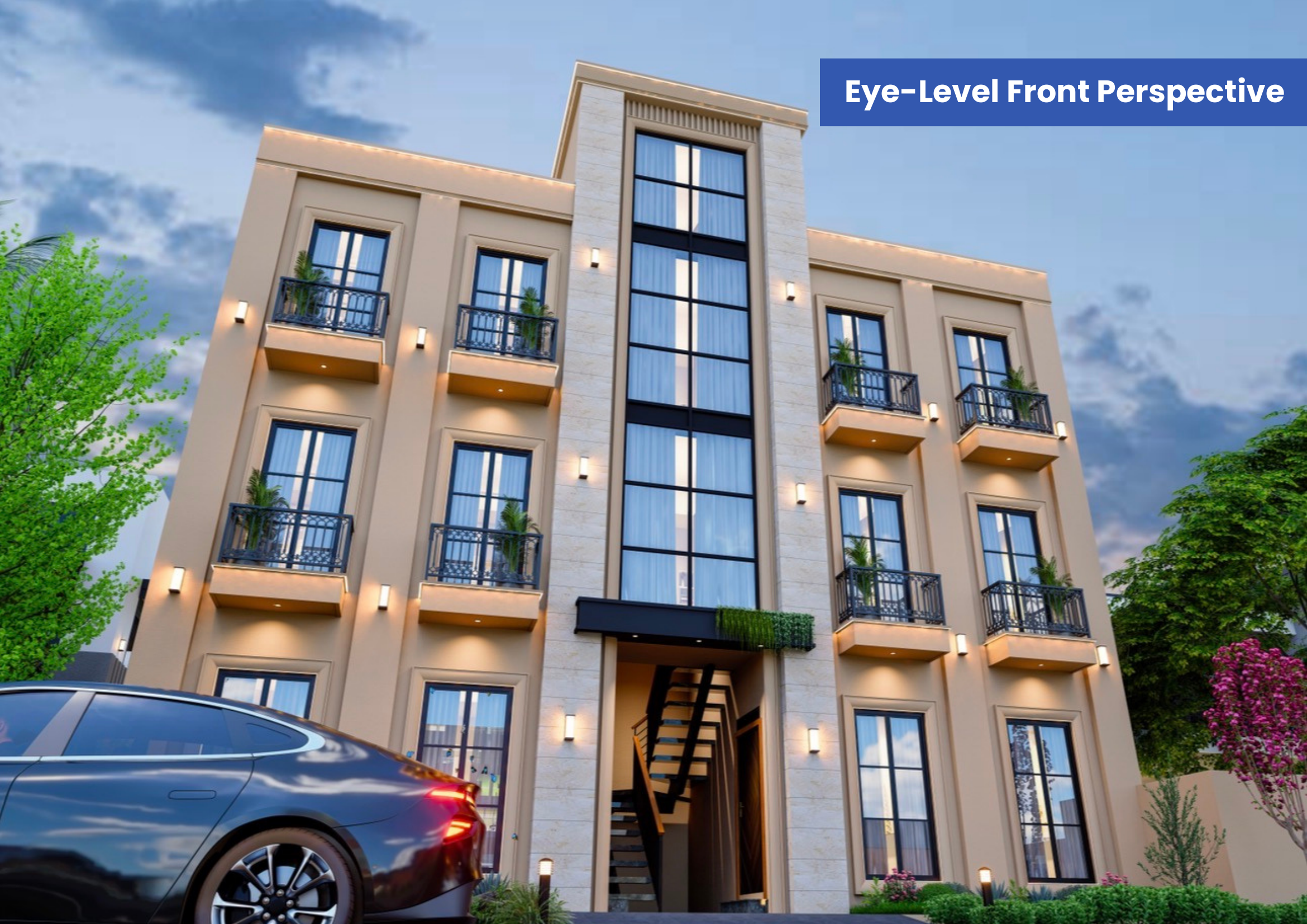 Eye-level front perspective